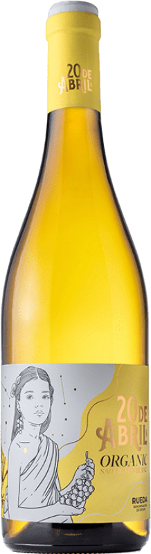 9,95 € Spedizione Gratuita | Vino bianco Verdeal 20 de Abril Organic D.O. Rueda Spagna Sauvignon Bianca Bottiglia 75 cl