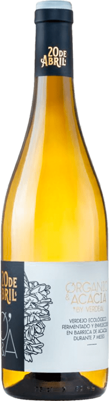 16,95 € Бесплатная доставка | Белое вино Verdeal 20 de Abril Acacia Organic D.O. Rueda Испания Verdejo бутылка 75 cl