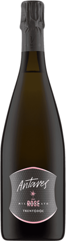 35,95 € Envío gratis | Espumoso rosado Cantina Toblino Antares Rosé Bio D.O.C. Trento Italia Pinot Negro Botella 75 cl