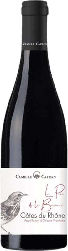 8,95 € Spedizione Gratuita | Vino rosso Cave de Cairanne Camille Cayran le Pas de la Beaume A.O.C. Côtes du Rhône Francia Syrah, Grenache, Carignan Bottiglia 75 cl