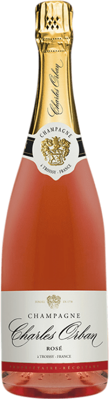 42,95 € Envío gratis | Espumoso rosado Charles Orban Rosé Brut A.O.C. Champagne Francia Pinot Negro, Chardonnay, Pinot Meunier Botella 75 cl