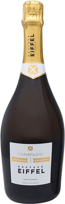 72,95 € 送料無料 | 白スパークリングワイン Gustave Eiffel Blanc de Blancs A.O.C. Champagne フランス Chardonnay ボトル 75 cl