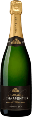 22,95 € Бесплатная доставка | Белое игристое вино J. Charpentier Brut — брют Традиционный A.O.C. Champagne Франция Pinot Noir — Пино Нуар, Chardonnay — Шардоне, Pinot Meunier — Пино Менье 75 cl