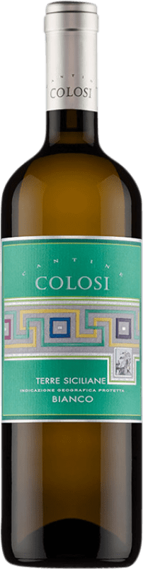 9,95 € Spedizione Gratuita | Vino bianco Colosi Bianco I.G.T. Terre Siciliane Italia Catarratto, Inzolia Bottiglia 75 cl