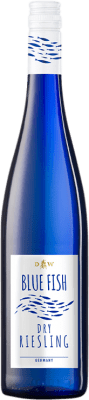 7,95 € Free Shipping | White Wine Die Weinmacher Blue Fish Dry Q.b.A. Pfälz Germany Riesling 75 cl