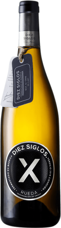 11,95 € Envio grátis | Vinho branco Diez Siglos Fermentado en Barrica D.O. Rueda Espanha Verdejo Garrafa 75 cl