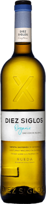10,95 € Envio grátis | Vinho branco Diez Siglos D.O. Rueda Espanha Sauvignon Branca Garrafa 75 cl