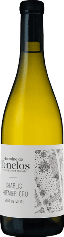 63,95 € Бесплатная доставка | Белое вино Domaine de L'Enclos Mont de Milieu A.O.C. Chablis Premier Cru Франция Chardonnay бутылка 75 cl