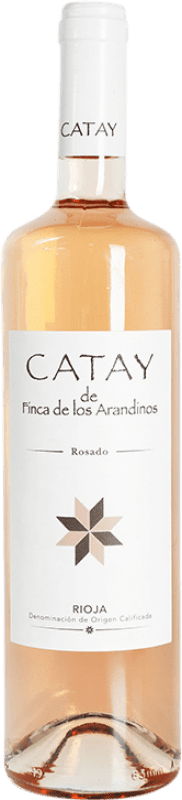 8,95 € Kostenloser Versand | Rosé-Wein Finca de Los Arandinos Catay Rosado D.O.Ca. Rioja Spanien Tempranillo, Grenache, Viura Flasche 75 cl