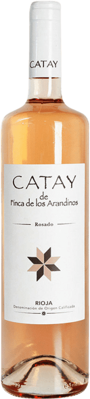 10,95 € Envio grátis | Vinho Rosé Finca de Los Arandinos Catay D.O.Ca. Rioja Espanha Tempranillo, Garnacha — Grenache, Viura 75 cl