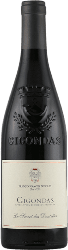 23,95 € 免费送货 | 红酒 François-Xavier Nicolas Pere Le Secret des Dentelles A.O.C. Gigondas 法国 Syrah, Grenache, Mourvèdre 瓶子 75 cl