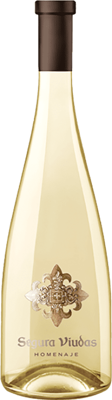 17,95 € Envío gratis | Vino blanco Segura Viudas Homenaje Blanco D.O. Catalunya España Garnacha Blanca, Macabeo, Chardonnay Botella 75 cl