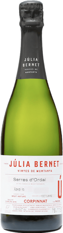 24,95 € 免费送货 | 白起泡酒 Júlia Bernet U Brut Nature Corpinnat 西班牙 Xarel·lo 瓶子 75 cl