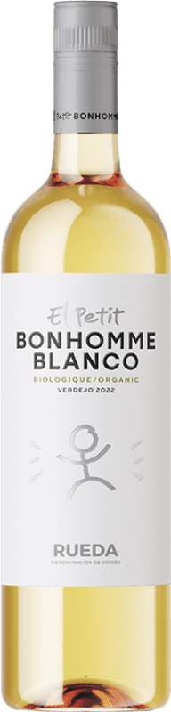 10,95 € Envoi gratuit | Vin blanc Bonhomme El Petit Bonhomme Blanco Organic D.O. Rueda Espagne Verdejo Bouteille 75 cl