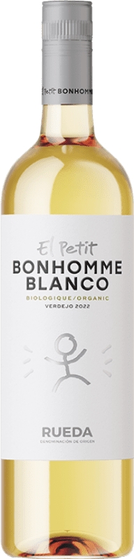 8,95 € Envío gratis | Vino blanco Bonhomme El Petit Bonhomme Blanco Organic D.O. Rueda España Verdejo Ecológico Botella 75 cl
