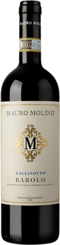 82,95 € 免费送货 | 红葡萄酒 Mauro Molino Gallinotto D.O.C.G. Barolo 意大利 Nebbiolo — 内比奥罗 75 cl