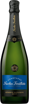 78,95 € Kostenloser Versand | Weißer Sekt Nicolas Feuillatte Brut — Herb Exclusivo — Exklusiv Reserve — Gereift A.O.C. Champagne Frankreich Pinot Noir — Spätburgunder, Chardonnay, Pinot Meunier — Schwarzriesling Magnumflasche 1,5 L