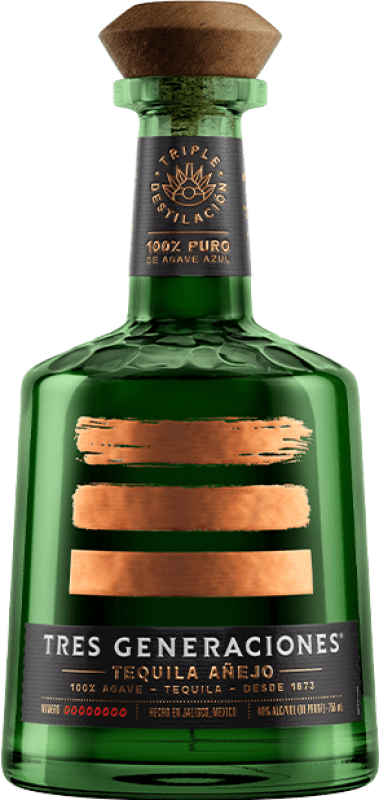 88,95 € Envío gratis | Tequila Tres Generaciones Añejo México Botella 70 cl