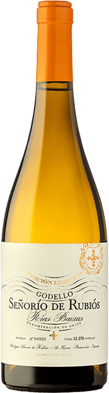 15,95 € Envio grátis | Vinho Branco Señorío de Rubiós D.O. Rías Baixas Espanha Godello 75 cl