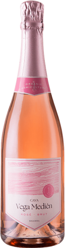 9,95 € Free Shipping | Rosé sparkling Unión Vinícola del Este Vega Medién Rosado Ecológico D.O. Cava Spain Grenache Bottle 75 cl