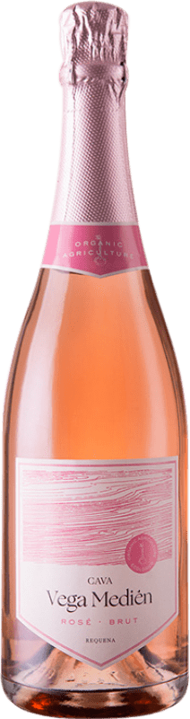 9,95 € Бесплатная доставка | Розовое игристое Unión Vinícola del Este Vega Medién Rosado Ecológico D.O. Cava Испания Grenache бутылка 75 cl
