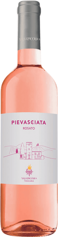 16,95 € Kostenloser Versand | Rosé-Wein Vallepicciola Pievasciata Rosato I.G.T. Toscana Italien Spätburgunder Flasche 75 cl