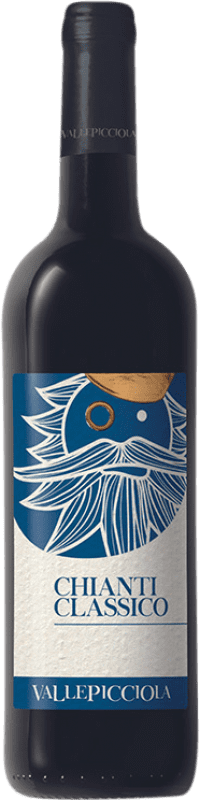 15,95 € 免费送货 | 红酒 Vallepicciola D.O.C.G. Chianti Classico 意大利 Sangiovese 瓶子 75 cl