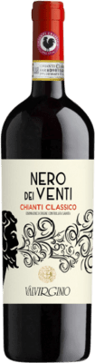 11,95 € Бесплатная доставка | Красное вино Valvirginio Nero dei Venti Классический D.O.C.G. Chianti Италия Merlot — Мерло, Cabernet Sauvignon — Каберне Совиньон, Malvasia — Мальвасия, Sangiovese — Санджовезе, Colorino — Колорино, Canaiolo — Канаиоло 75 cl