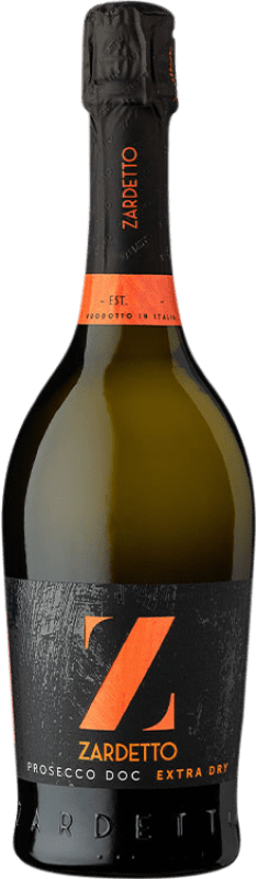 9,95 € Spedizione Gratuita | Spumante bianco Zardetto The Game Changer Extra Dry Extra Secco D.O.C. Prosecco Italia Chardonnay, Pinot Bianco, Glera Bottiglia 75 cl