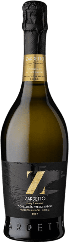 16,95 € 免费送货 | 白起泡酒 Zardetto Superiore Docg Long Charmat 香槟 D.O.C.G. Prosecco di Conegliano-Valdobbiadene 意大利 Glera 瓶子 75 cl