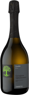 13,95 € Бесплатная доставка | Белое игристое Zardetto Cavalier Biológico брют D.O.C.G. Prosecco di Conegliano-Valdobbiadene Италия Glera бутылка 75 cl