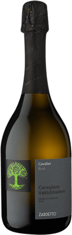 13,95 € Spedizione Gratuita | Spumante bianco Zardetto Cavalier Biológico Brut D.O.C.G. Prosecco di Conegliano-Valdobbiadene Italia Glera Bottiglia 75 cl