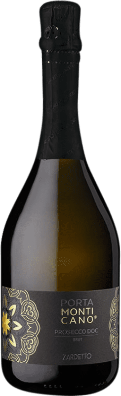 10,95 € Spedizione Gratuita | Spumante bianco Zardetto Porta Monticano Brut D.O.C. Prosecco Italia Glera Bottiglia 75 cl
