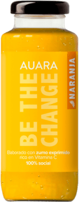 1,95 € Envío gratis | Zumo Auara España Botellín 20 cl Naranja