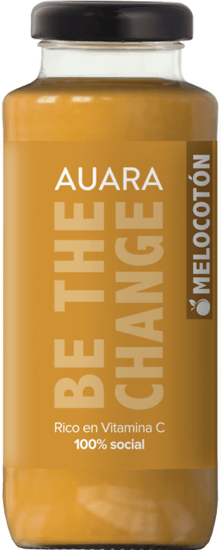 1,95 € Envio grátis | Sumo Auara Espanha Garrafinha 20 cl Melocotón — Pêssego