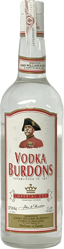 13,95 € Envío gratis | Vodka Burdon's España Botella 1 L