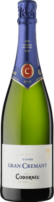 7,95 € 送料無料 | 白のスパークリングワイン Codorníu Gran Crémant Brut — ブリュット レセルバ D.O. Cava カタロニア スペイン Macabeo — マカベオ, Xarel·lo — チャレッロ, Parellada — パレリャーダ 75 cl