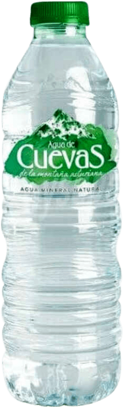 11,95 € Envio grátis | Caixa de 35 unidades Água Cuevas Mineral Natural Espanha Garrafinha Terço 33 cl PET