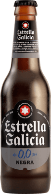 Bier 6 Einheiten Box Estrella Galicia Negra 0,0 25 cl Alkoholfrei