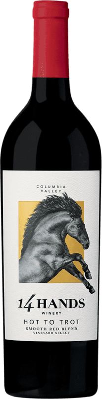 16,95 € Spedizione Gratuita | Vino Rosso 14 Hands Hot to Trot Blend Washington stati Uniti Merlot, Cabernet Sauvignon, Nebbiolo 75 cl
