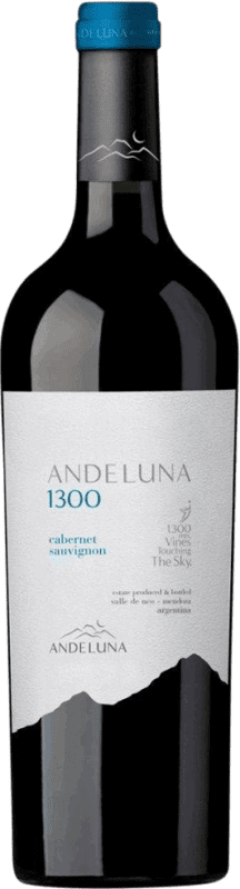 11,95 € Kostenloser Versand | Rotwein Andeluna 1300 I.G. Tupungato Mendoza Argentinien Cabernet Sauvignon Flasche 75 cl