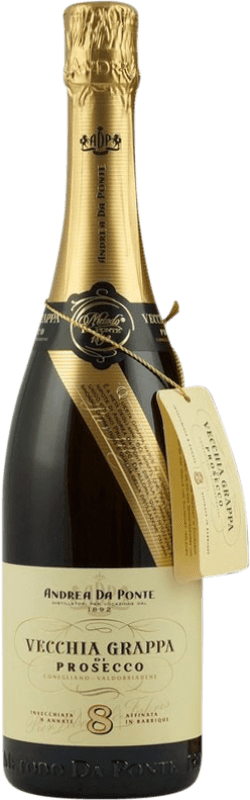 41,95 € Envío gratis | Grappa Andrea da Ponte Vecchia D.O.C.G. Prosecco di Conegliano-Valdobbiadene Treviso Italia Glera Botella 70 cl