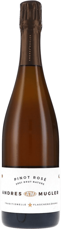 42,95 € Envio grátis | Espumante rosé Andres & Mugler Rosé Sekt Brut Nature Q.b.A. Pfälz Pfälz Alemanha Pinot Preto Garrafa 75 cl