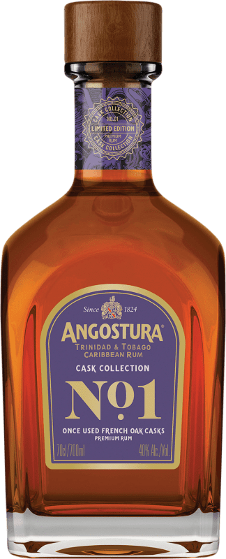 111,95 € Бесплатная доставка | Ром Angostura Cask Nº 1 2nd Edition French Oak Casks Тринидад и Тобаго бутылка 70 cl