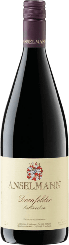 7,95 € Free Shipping | Red wine Anselmann Semi-Dry Semi-Sweet Q.b.A. Pfälz Pfälz Germany Dornfelder Bottle 1 L
