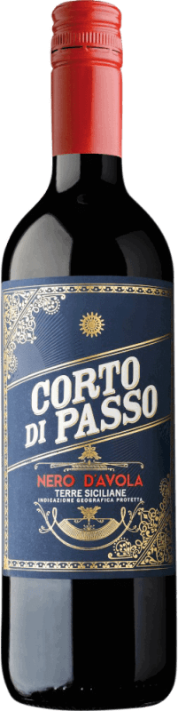 12,95 € Spedizione Gratuita | Vino rosso Baglio Curatolo Corto di Passo Appassimento D.O.C. Sicilia Sicilia Italia Nero d'Avola Bottiglia 75 cl