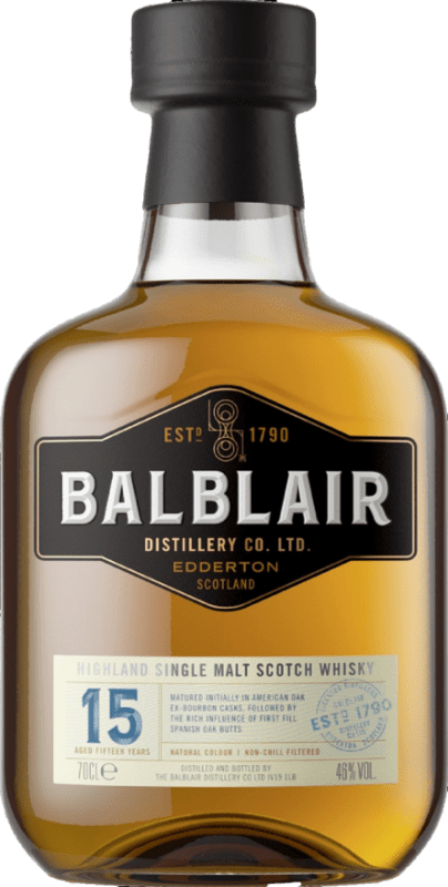 131,95 € Envoi gratuit | Whisky Single Malt Balblair Royaume-Uni 15 Ans Bouteille 70 cl