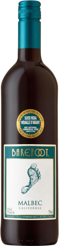 6,95 € Spedizione Gratuita | Vino Rosso Barefoot I.G. California California Argentina Malbec 75 cl