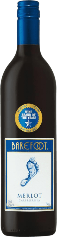 6,95 € Free Shipping | Red wine Barefoot I.G. California California Argentina Merlot Bottle 75 cl