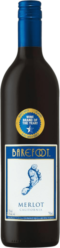10,95 € Spedizione Gratuita | Vino Rosso Barefoot I.G. California California Argentina Merlot 75 cl